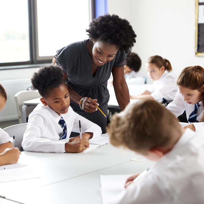 Teacher in classroom