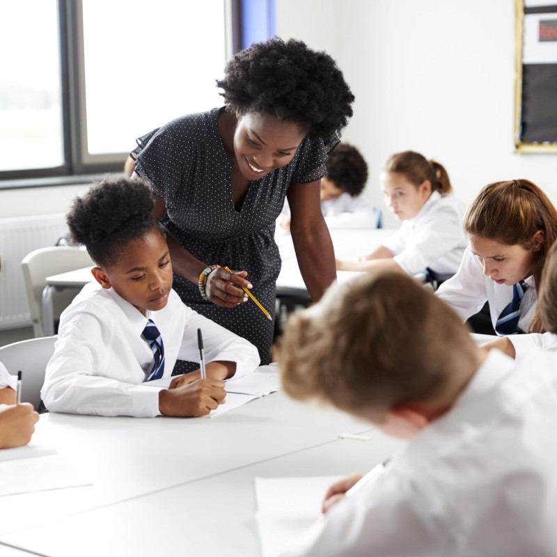 Teacher in classroom